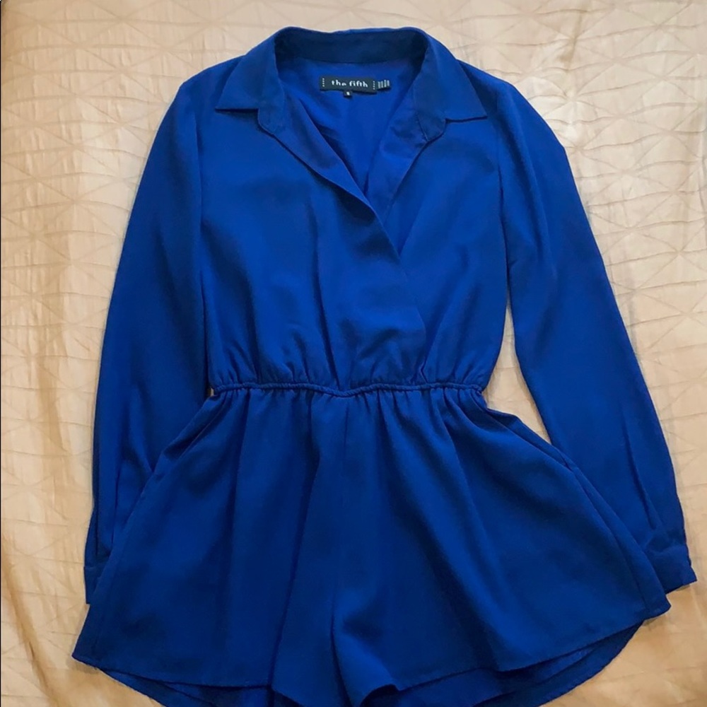 Long Sleeve Cobalt Blue Romper